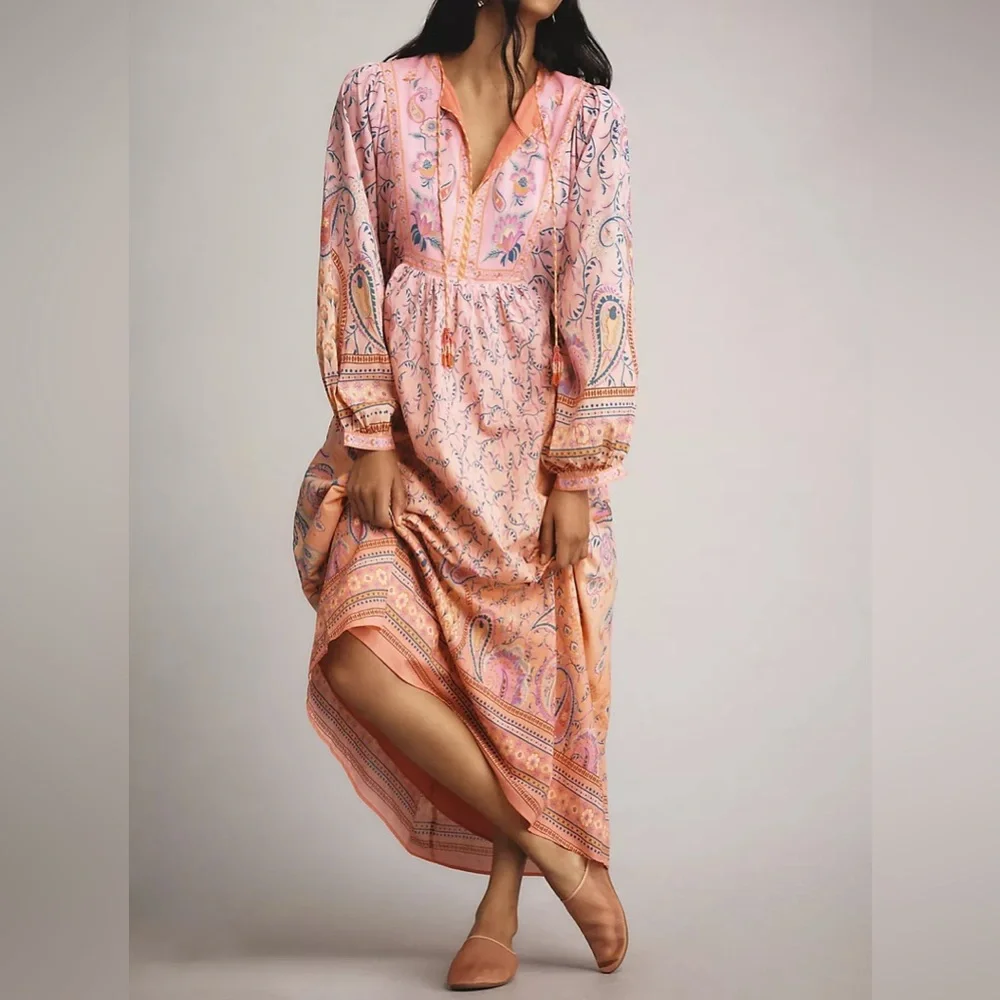 FARM Rio Pink and Orange Maxi Dress - Picture 7 of 14